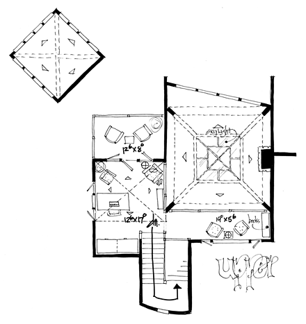 House Plan 43208 Second Level Plan