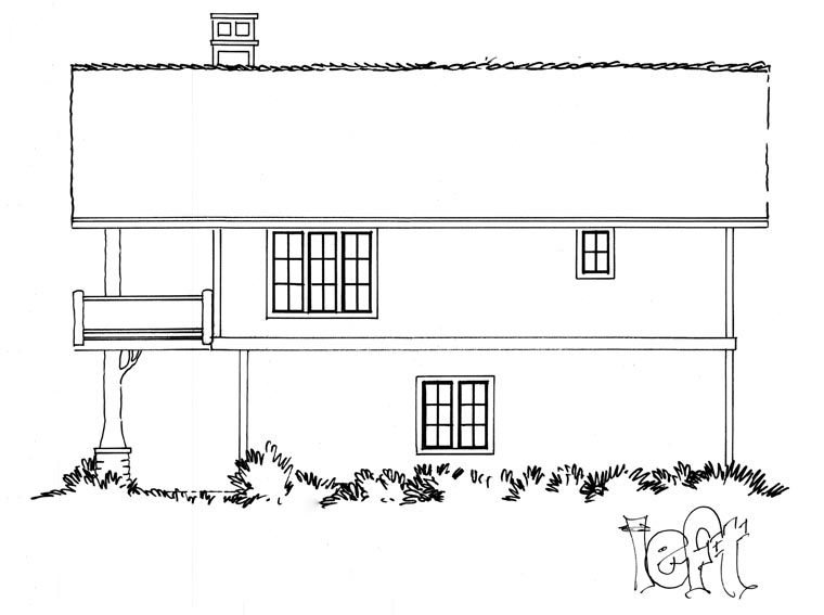 Cabin, Log Plan with 1160 Sq. Ft., 1 Bedrooms, 1 Bathrooms, 2 Car Garage Picture 2