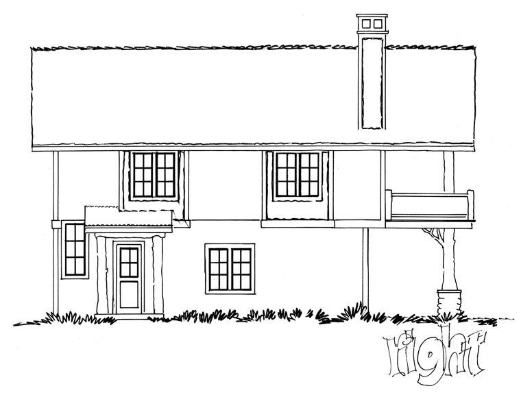 Cabin, Log Plan with 1160 Sq. Ft., 1 Bedrooms, 1 Bathrooms, 2 Car Garage Picture 3