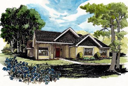 Craftsman Ranch Elevation of Plan 43210