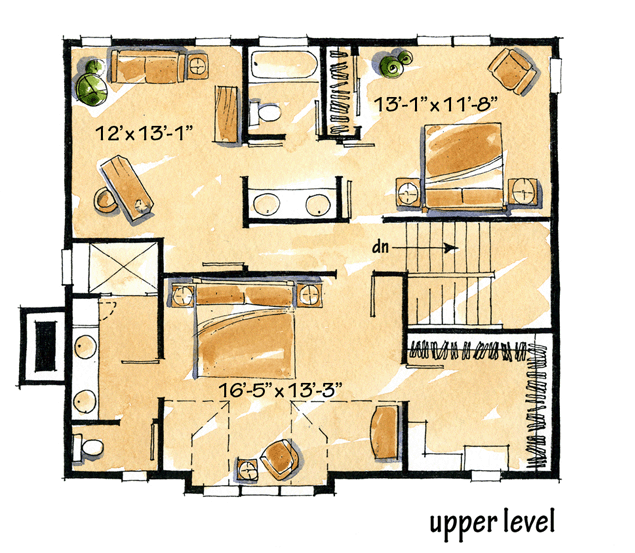 Country Craftsman Log Level Two of Plan 43213