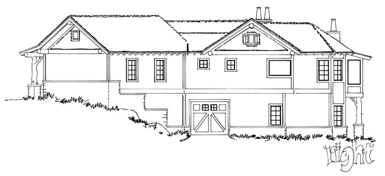 Country, Craftsman, Ranch Plan with 3050 Sq. Ft., 4 Bedrooms, 3 Bathrooms, 2 Car Garage Picture 3