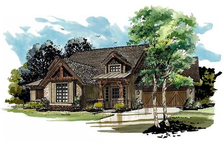 Bungalow Country Craftsman Elevation of Plan 43221