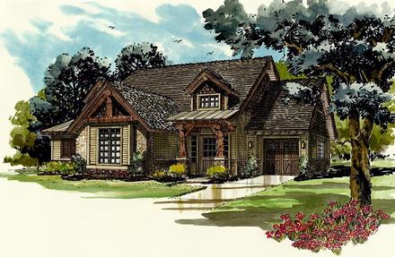 Bungalow Country Craftsman Elevation of Plan 43222