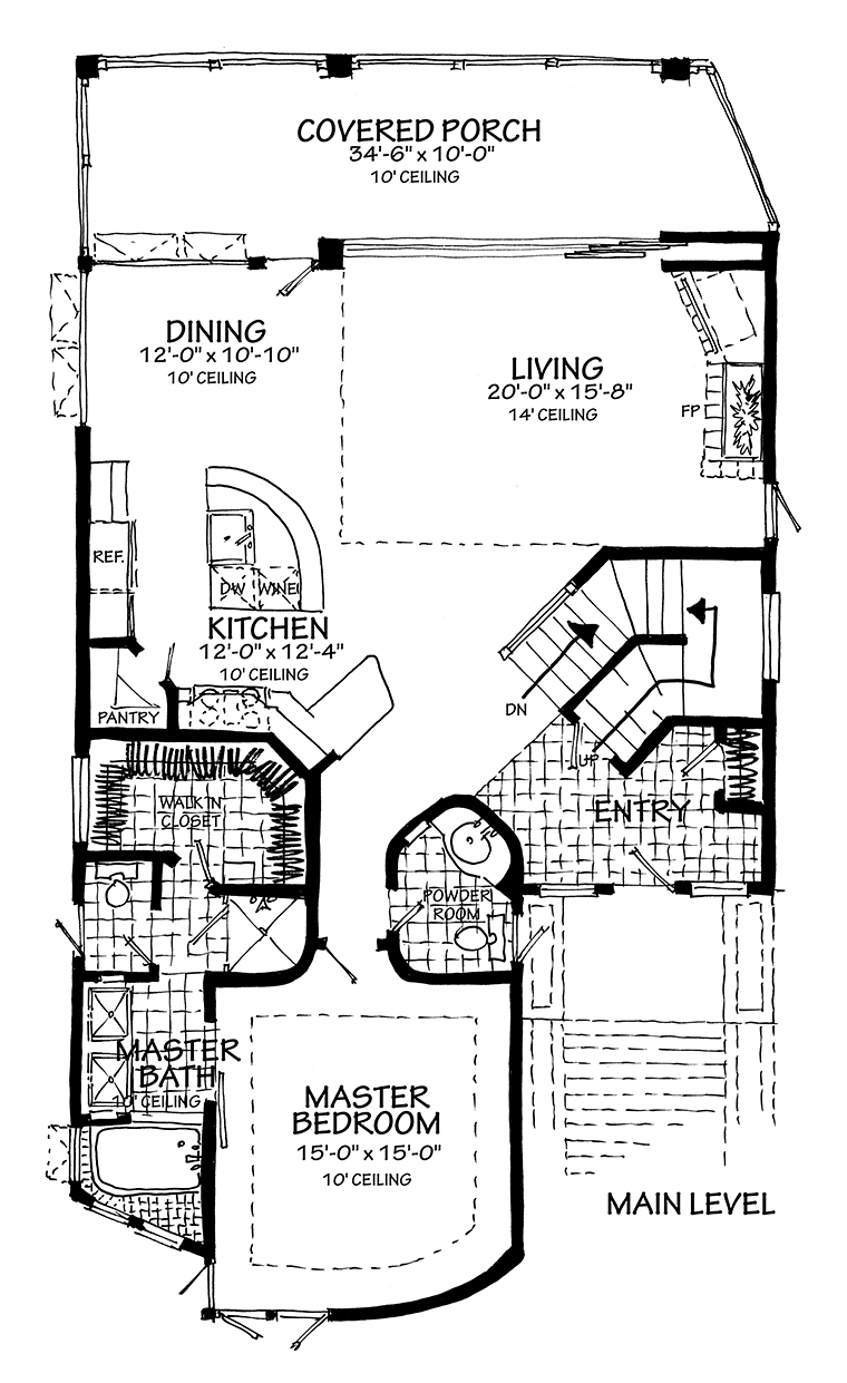 Contemporary Modern Level One of Plan 43241