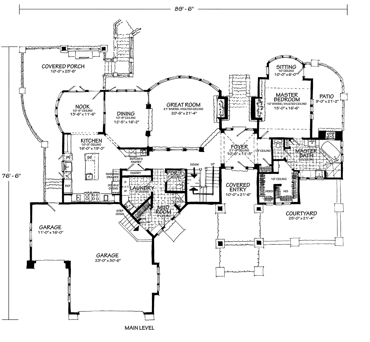 Contemporary Level One of Plan 43248