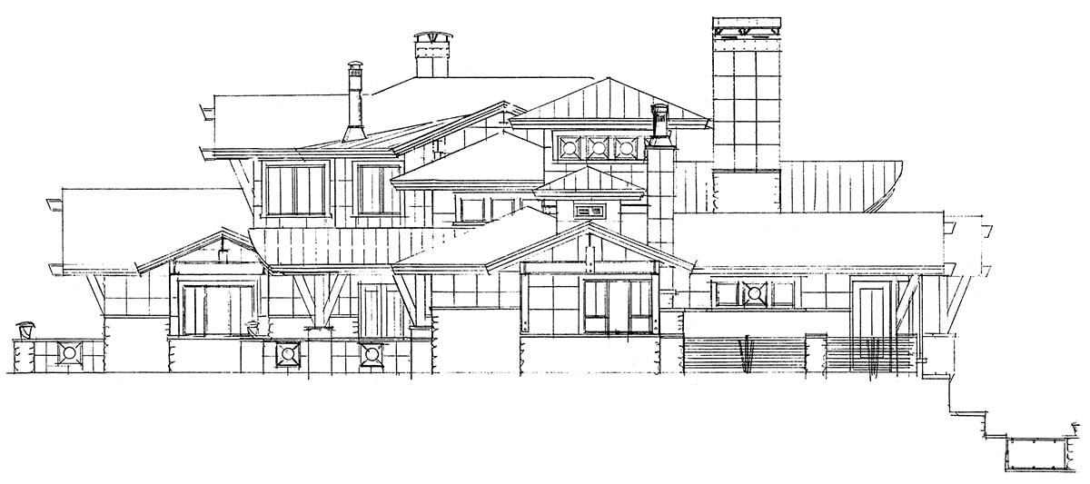 Contemporary Plan with 5100 Sq. Ft., 4 Bedrooms, 6 Bathrooms, 3 Car Garage Picture 2
