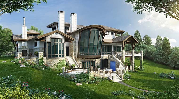 Contemporary Plan with 5100 Sq. Ft., 4 Bedrooms, 6 Bathrooms, 3 Car Garage Picture 6