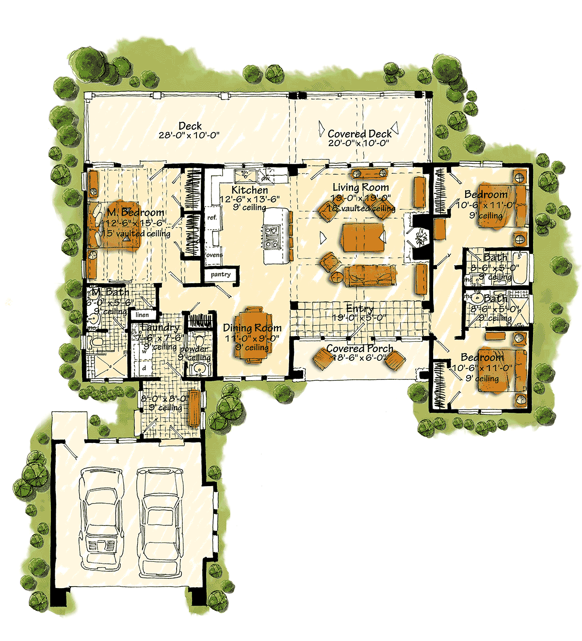 Bungalow Country Craftsman Farmhouse Level One of Plan 43260