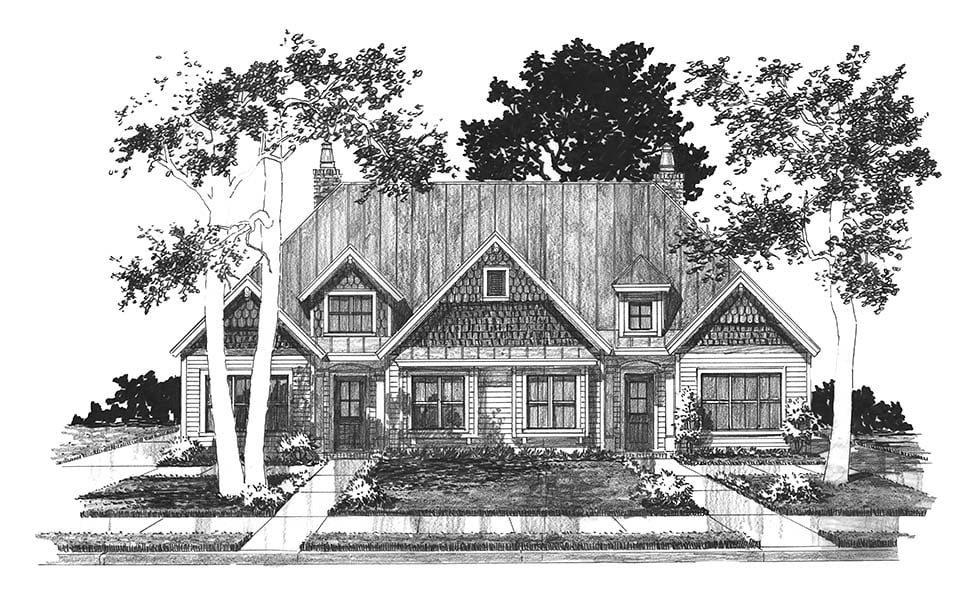 Craftsman, Farmhouse, Traditional Plan with 2742 Sq. Ft., 4 Bedrooms, 4 Bathrooms Picture 3