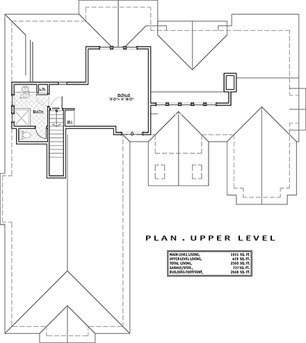 House Plan 43305 Second Level Plan