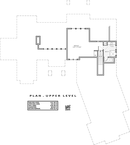 House Plan 43306 Second Level Plan