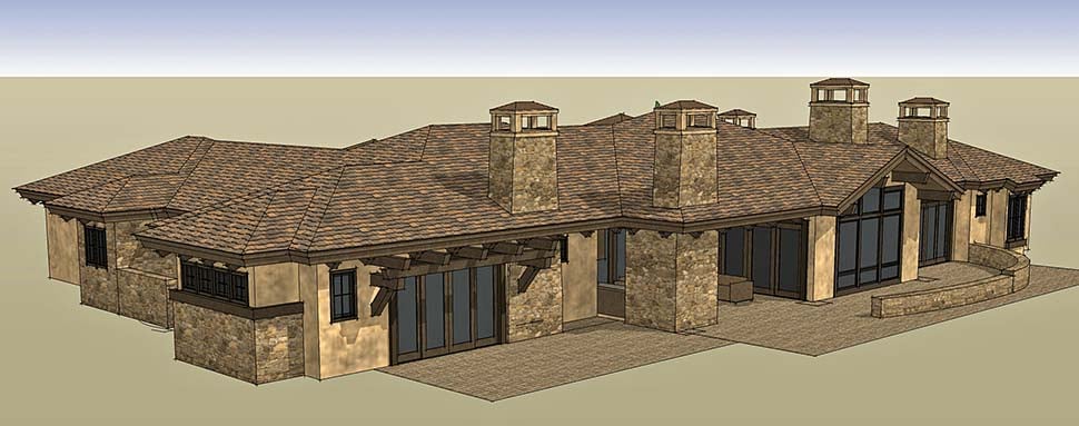 Tuscan Plan with 3574 Sq. Ft., 3 Bedrooms, 4 Bathrooms, 3 Car Garage Picture 3