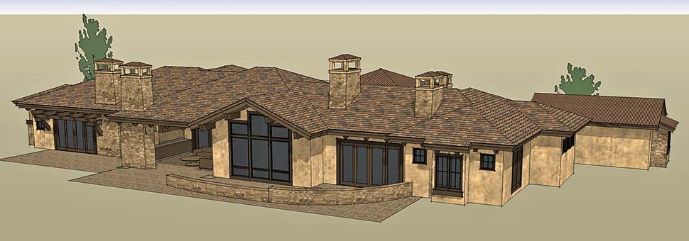 Tuscan Plan with 3574 Sq. Ft., 3 Bedrooms, 4 Bathrooms, 3 Car Garage Picture 5