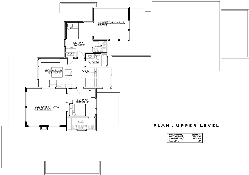 Contemporary Modern Level Two of Plan 43311