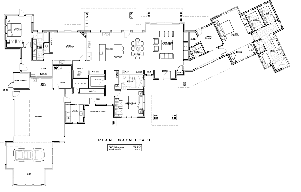 Contemporary Modern Level One of Plan 43324