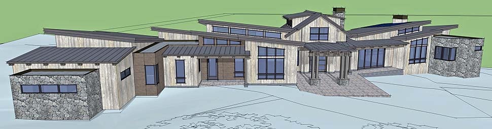 Contemporary, Modern Plan with 4036 Sq. Ft., 3 Bedrooms, 4 Bathrooms, 3 Car Garage Picture 2