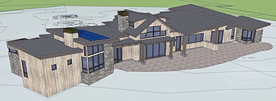 Contemporary, Modern Plan with 4036 Sq. Ft., 3 Bedrooms, 4 Bathrooms, 3 Car Garage Picture 3