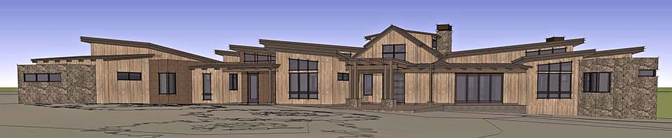Contemporary, Modern Plan with 4036 Sq. Ft., 3 Bedrooms, 4 Bathrooms, 3 Car Garage Picture 4