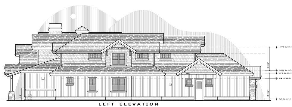 Craftsman Plan with 4964 Sq. Ft., 5 Bedrooms, 6 Bathrooms, 3 Car Garage Picture 3