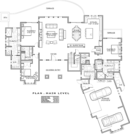 House Plan 43326 First Level Plan