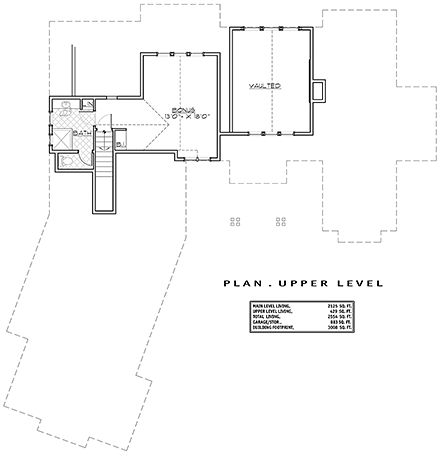 House Plan 43327 Second Level Plan