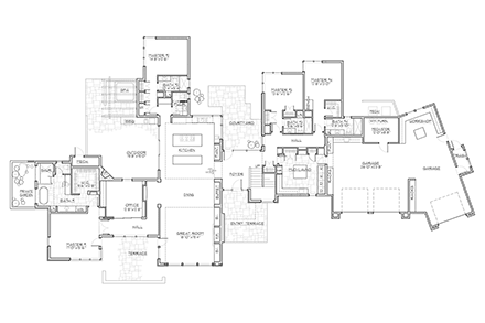 House Plan 43334 First Level Plan