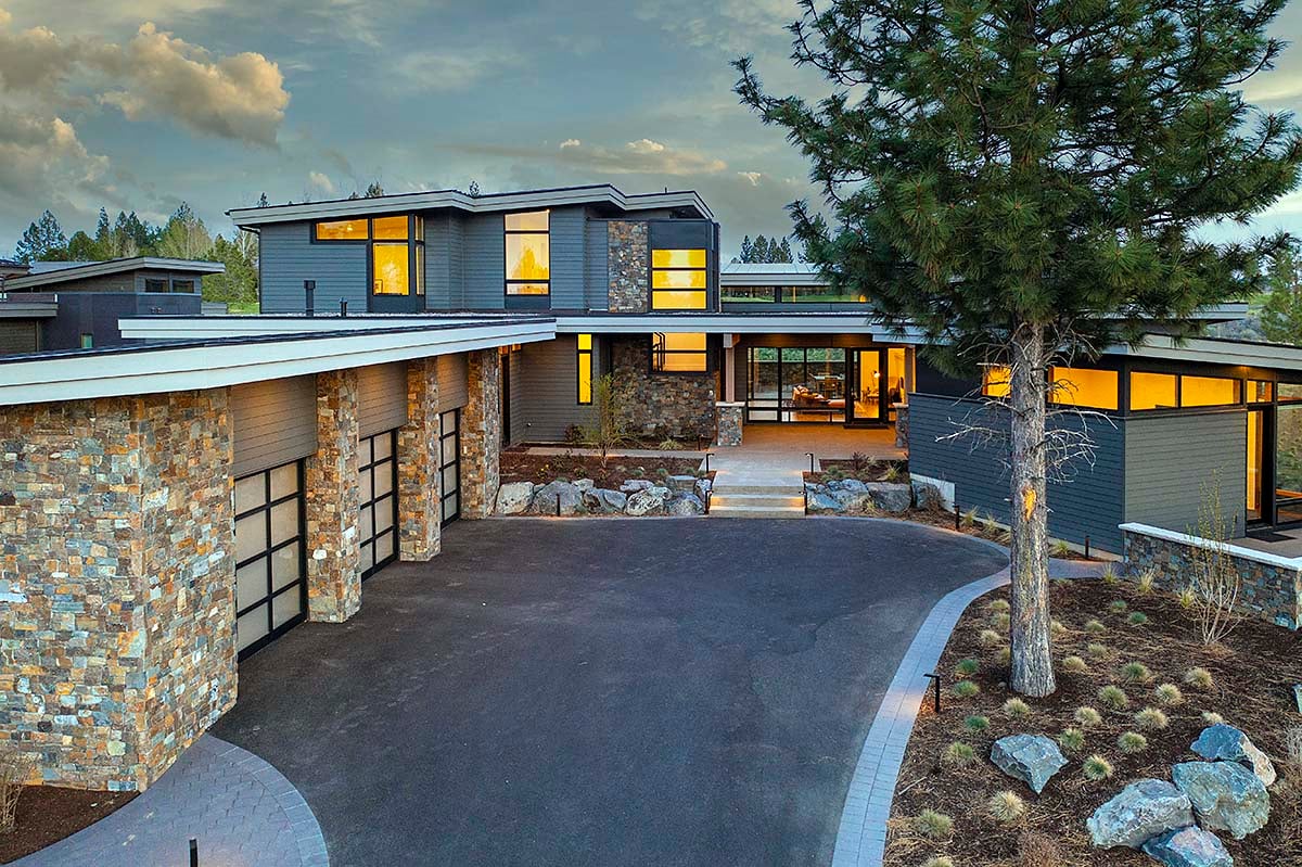 Contemporary, Modern Plan with 4756 Sq. Ft., 5 Bedrooms, 6 Bathrooms, 3 Car Garage Elevation