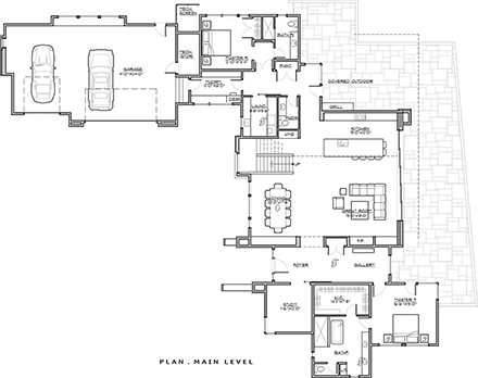 House Plan 43337 First Level Plan