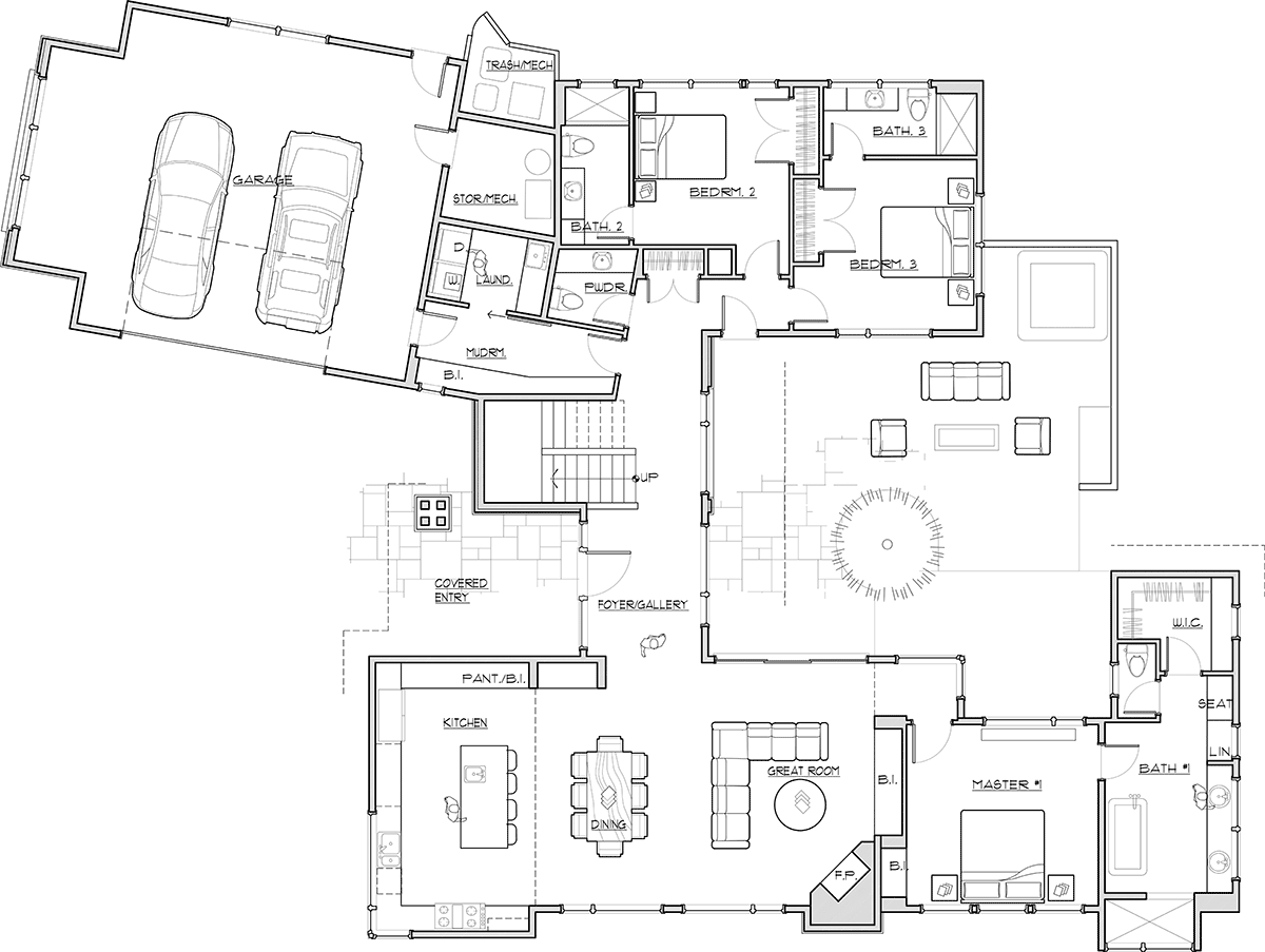 Contemporary Level One of Plan 43340