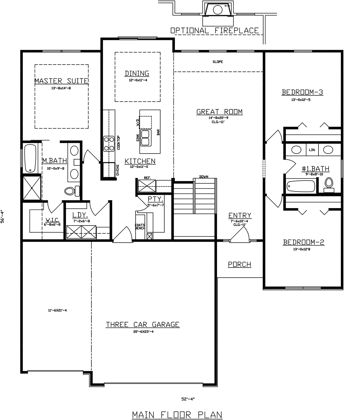 House Plan 43408 Level One