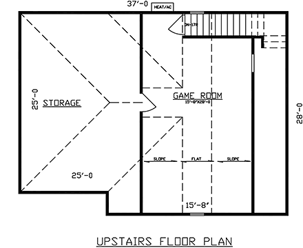 Garage Plan 43411 - 3 Car Garage Apartment Second Level Plan