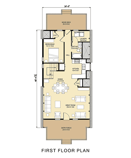 House Plan 43500 First Level Plan