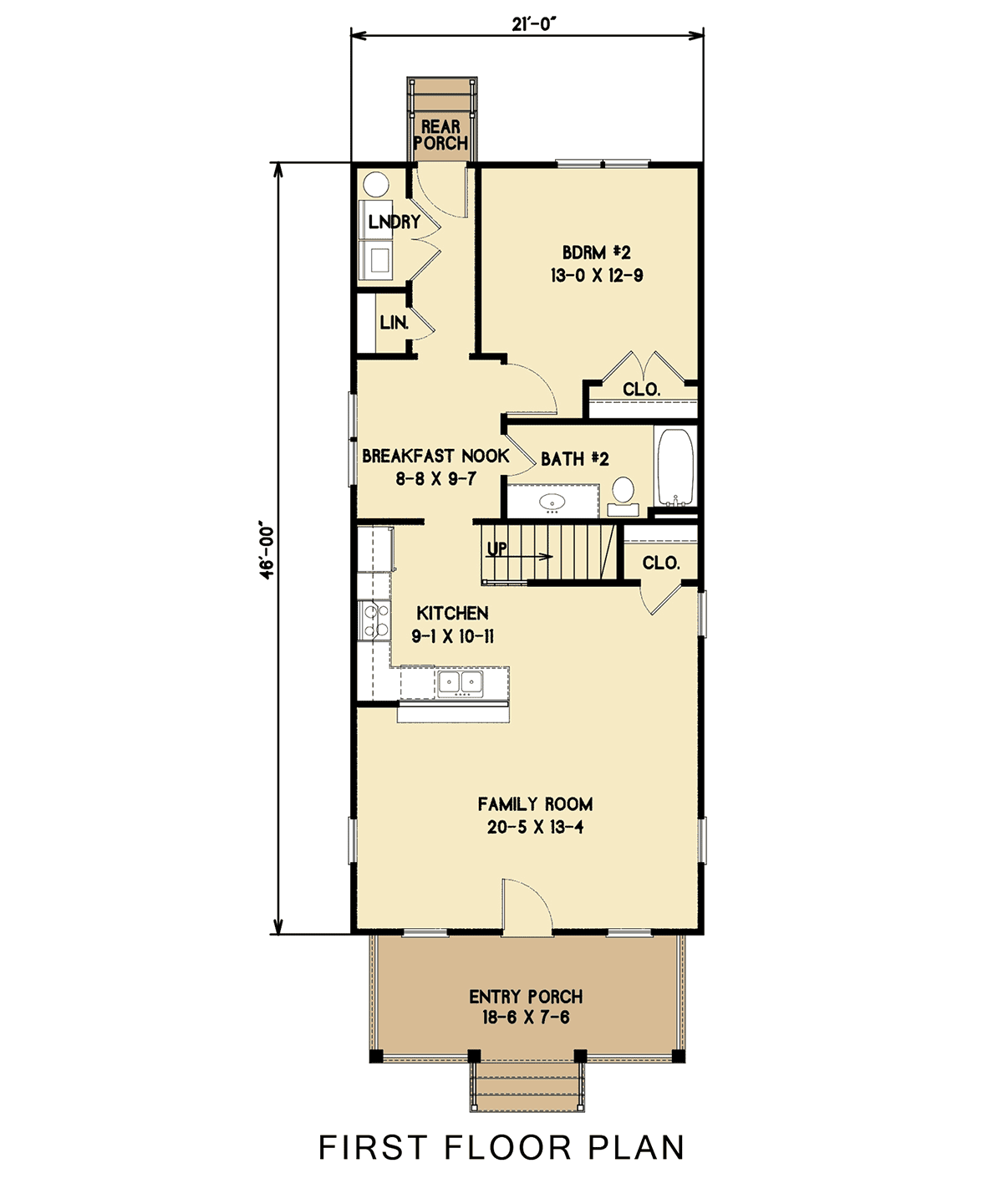 Colonial Narrow Lot Traditional Level One of Plan 43503