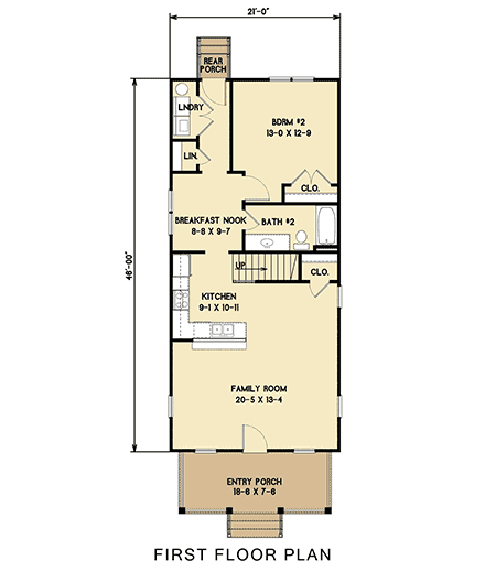 House Plan 43503 First Level Plan