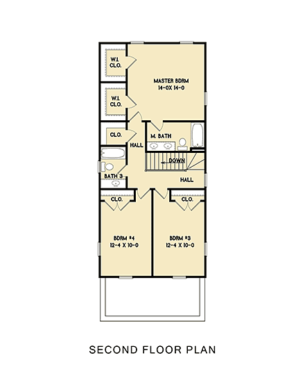 House Plan 43503 Second Level Plan