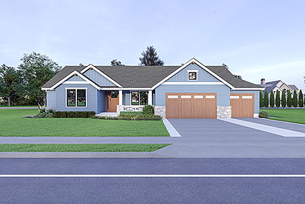 House Plan 43608 Elevation