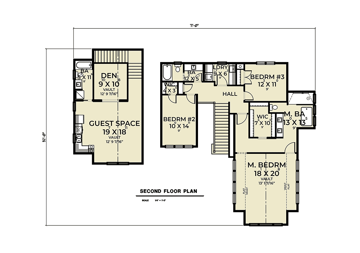 Barndominium Contemporary Country Level Two of Plan 43616