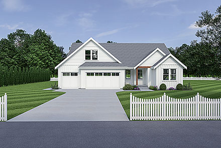 Craftsman Farmhouse Traditional Elevation of Plan 43622