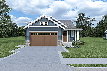 Craftsman Traditional Elevation of Plan 43623