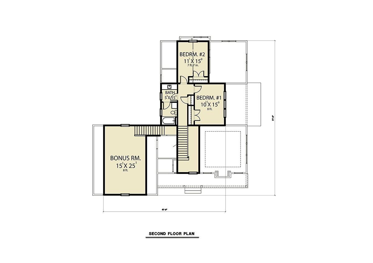 Country Farmhouse Level Two of Plan 43626