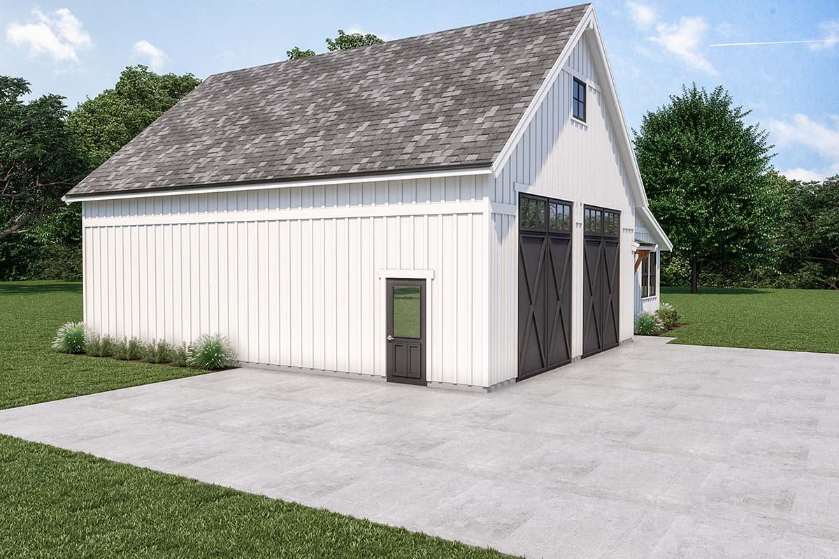 Barndominium Plan with 612 Sq. Ft., 1 Bedrooms, 1 Bathrooms, 2 Car Garage Picture 3