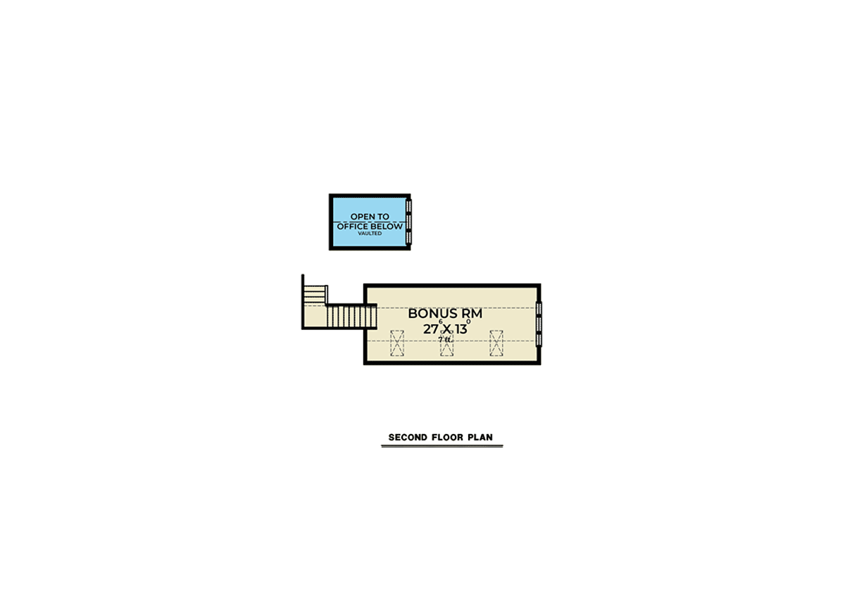 Craftsman Farmhouse Level Two of Plan 43634