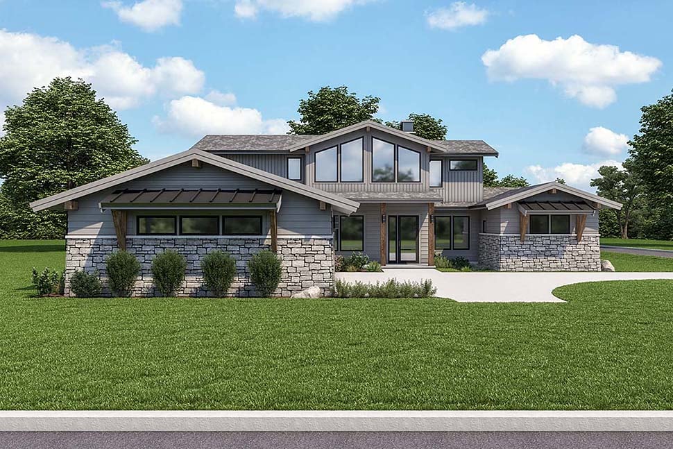 Contemporary Plan with 2641 Sq. Ft., 3 Bedrooms, 3 Bathrooms, 2 Car Garage Picture 4