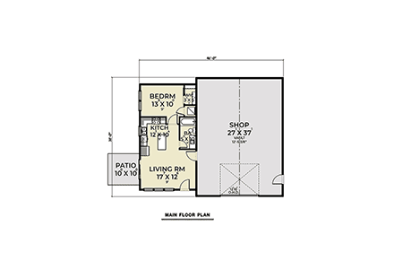 House Plan 43649 First Level Plan