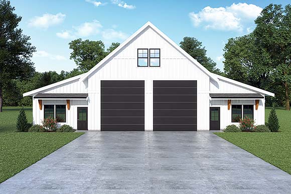 Garage-Living Plan 43654