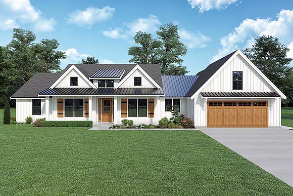 House Plan 43662 Elevation