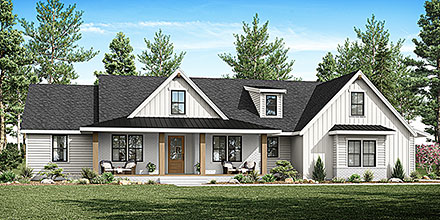 House Plan 43664 Elevation