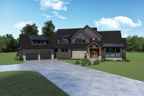 House Plan 43678 Elevation