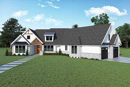 Cape Cod Colonial Country Craftsman Southern Traditional Elevation of Plan 43683
